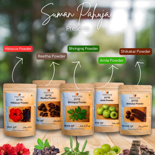 Amla, Reetha, Shikakai, Hibiscus and Bhringraj Powder For Hair Care