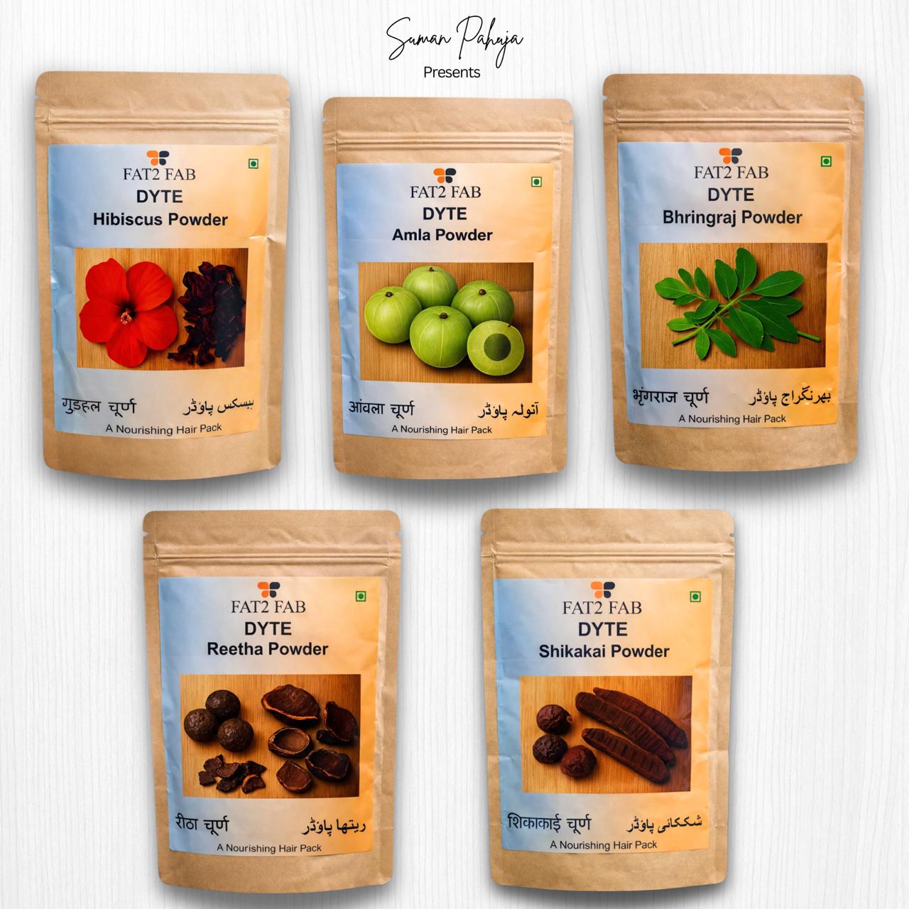 Amla, Reetha, Shikakai, Hibiscus and Bhringraj Powder For Hair Care